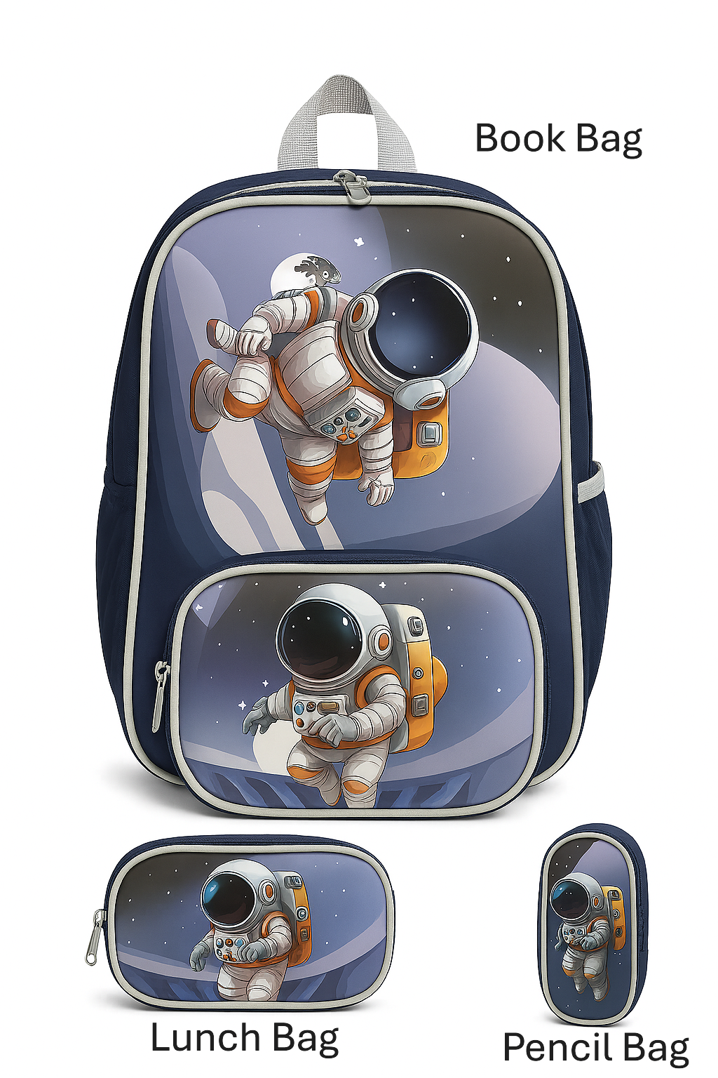 Galaxy Explorer 3 in 1 School Bag Set | Book Bag, Lunch Bag & Pencil Case