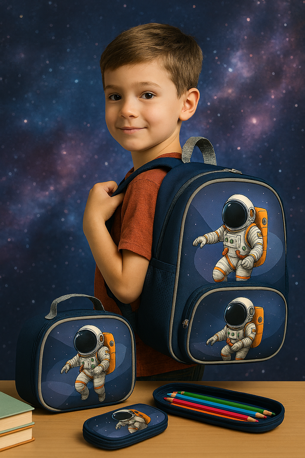 Galaxy Explorer 3 in 1 School Bag Set | Book Bag, Lunch Bag & Pencil Case